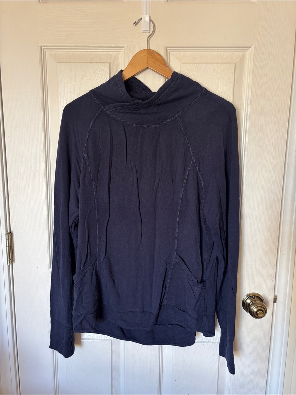 Yogalicious Hooded Workout Top XL | Navy